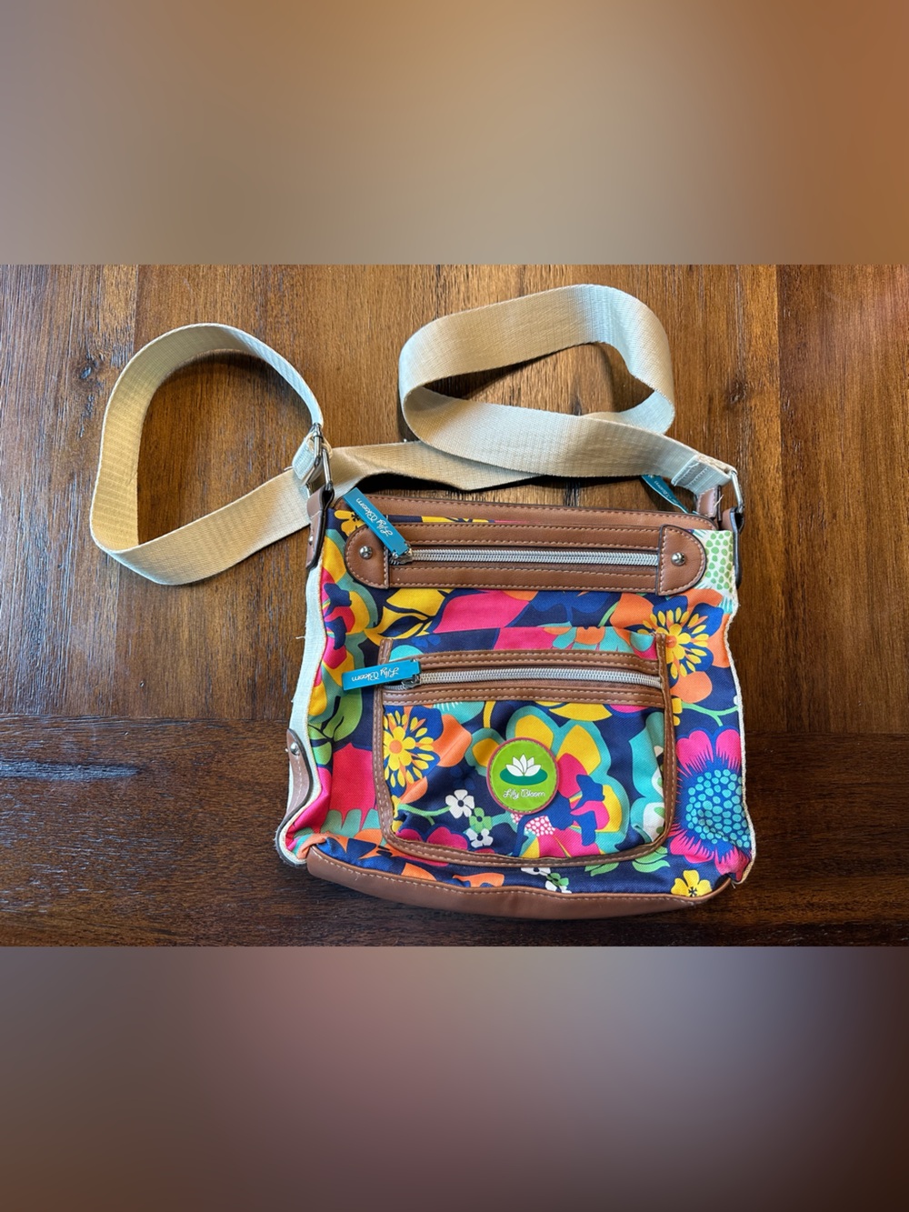 Lily Bloom Colorful Floral Crossbody Bag - Multi